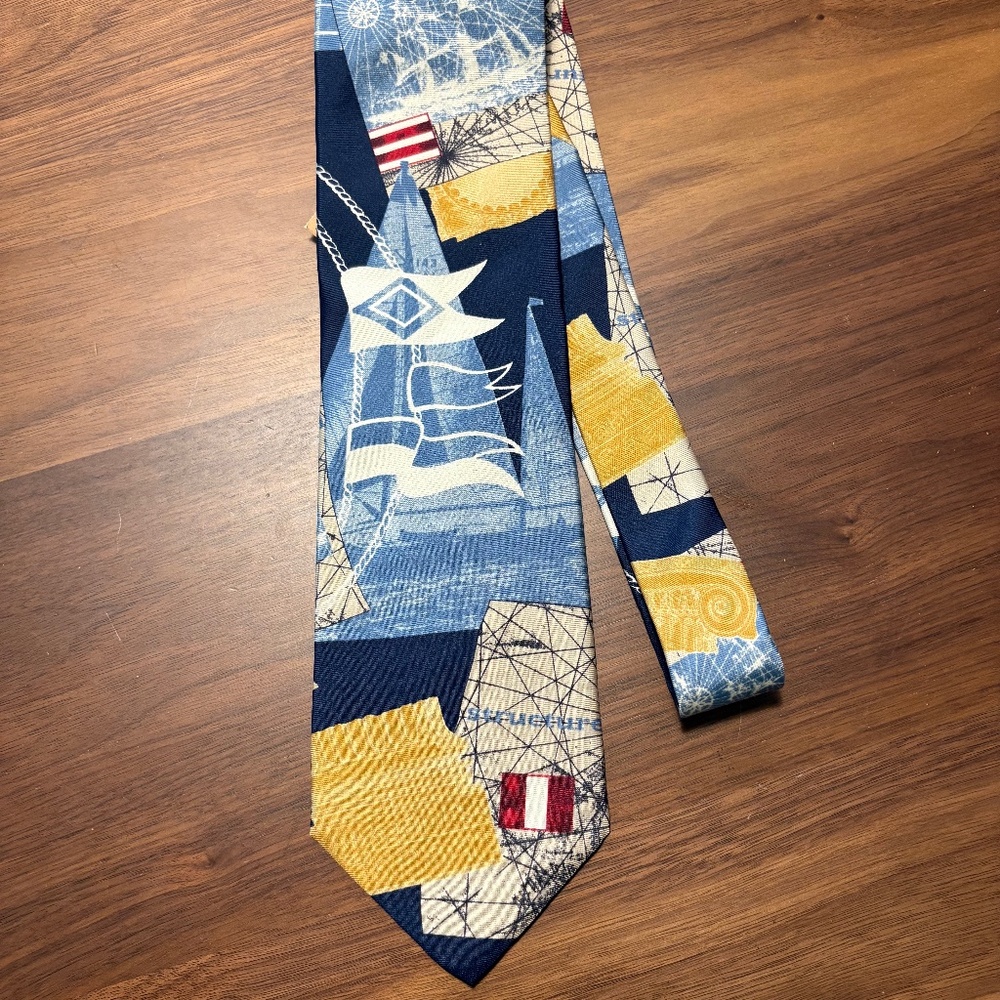 NWT Structure nautical themed silk tie